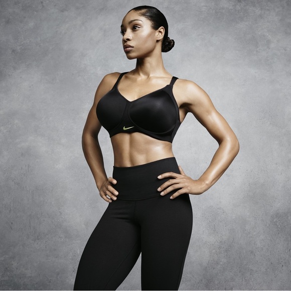 Nike Other - Nike Pro Hero 360 Support Sports Bra - Black/Green